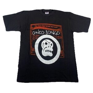 Oingo Boingo Band Men's Large Final Tour  T-Shirt Black Vintage 90's Rare